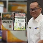 KOLASE FOTO. Rokok ilegal tanpa dilekati pita cukai merk "Bintang", "Boss Caffe Latte" dan "Newcastle" yang sama-sama bersarang di Kabupaten Pamekasan yang dibiarkan merajalela bebas beredar. Dan Kepala Kantor Bea Cukai Madura yang baru Novian Dermawan