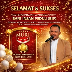 Jurnalis Indonesia Ucapkan Selamat atas Rekor MURI Bani Insan Peduli: Founder BIP Persembahkan Bagi Relawan Fastabikul Akhirat