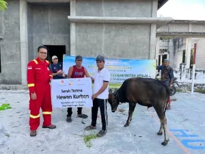 Kolaborasi SKK Migas dann KKKS Jabanusa Salurkan Hewan Qurban