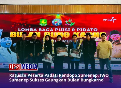 Ratusan Peserta Padati Pendopo Sumenep, IWO Sumenep Sukses Gaungkan Bulan Bungkarno